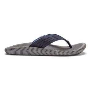 Olukai Ulele Men's Flip Flops - Blue Depth/Charcoal